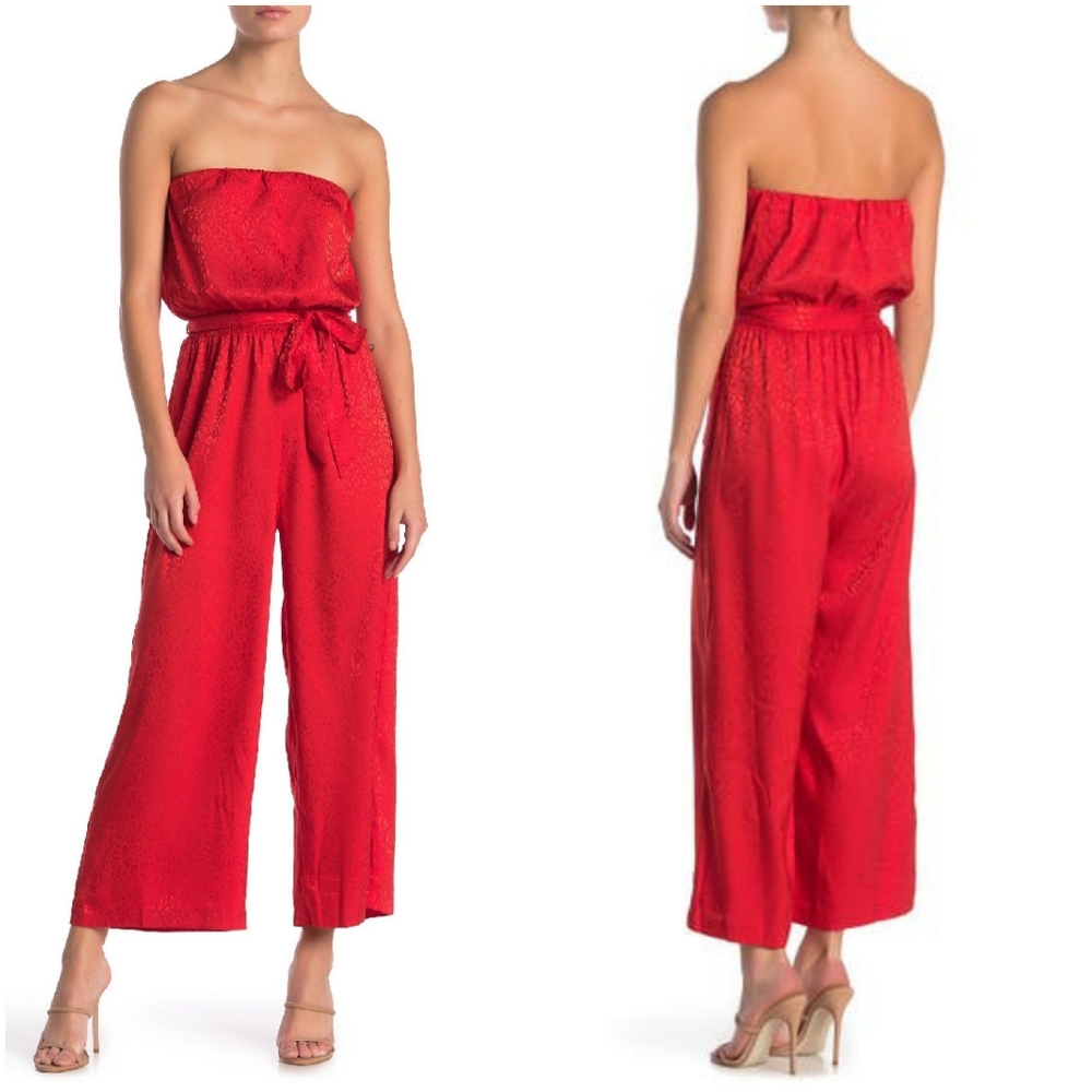 Strapless Satin Jumpsuit